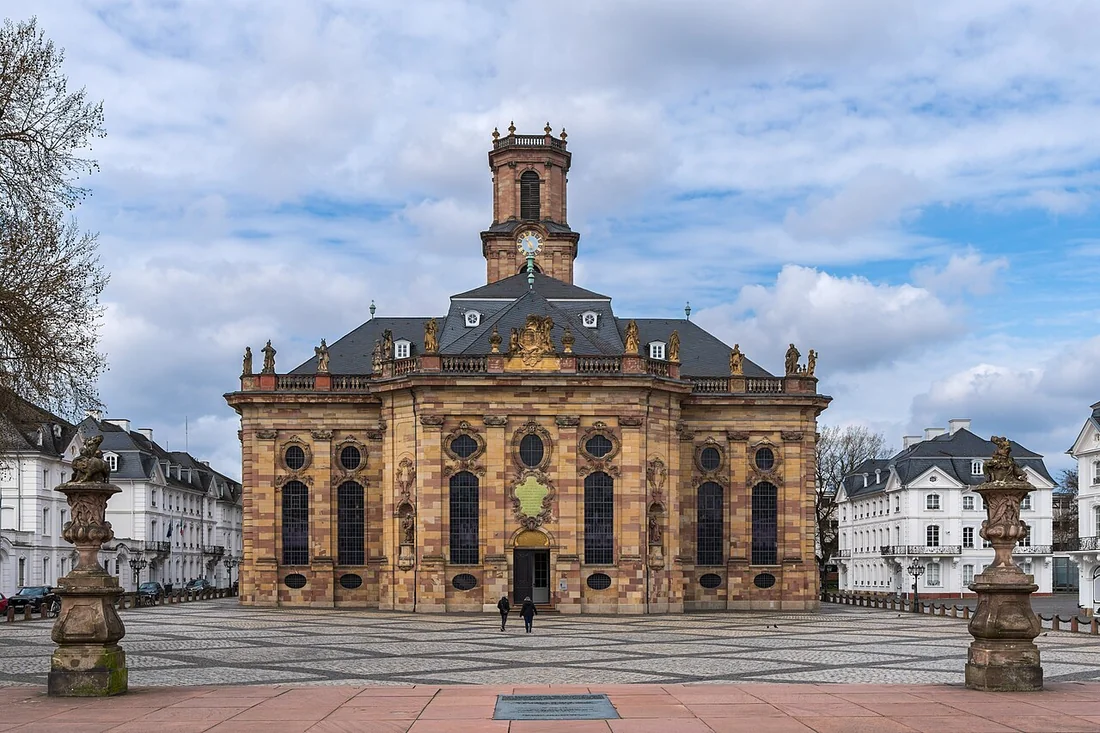 Ludwigskirche am Ludwigsplatz in Saarbrücken.